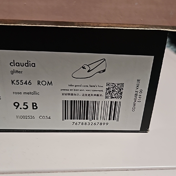 KATE SPADE Gold Glitter Loafers - Picture 6 of 6